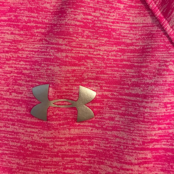 Size M Ladies Pink Under Armour 3/4 Zip Jacket - Picture 3 of 5